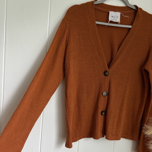 Chic & Soft Women's Cardigan in Rich Orange - Picture 4 of 7